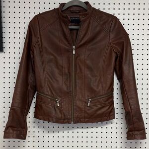 Bernardo Rich Brown Faux Leather Jacket